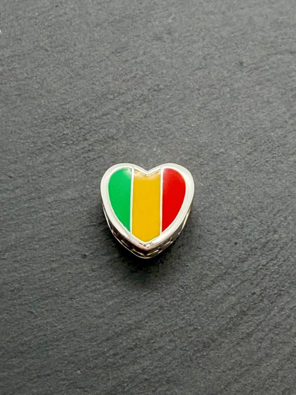 Pandora Maii Flag Heart Charm Sterling Silver Jewelry